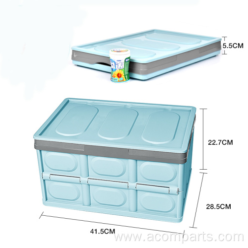 Collapsible portable blue customized auto storage box